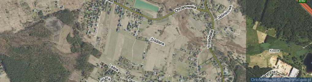 Zdjęcie satelitarne Źródlana ul.